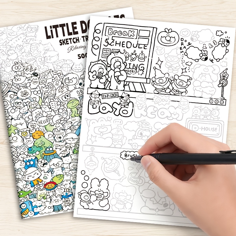 Adult Coloring Book Stress Relief - สมุดระบายสีลายเส้นคลายเครียดสำหรับผู้ใหญ่ สมุดกิจกรรมวาดภาพระบายสีตามแบบลายเส้นที่สวยงาม เพื่อการผ่อนคลาย