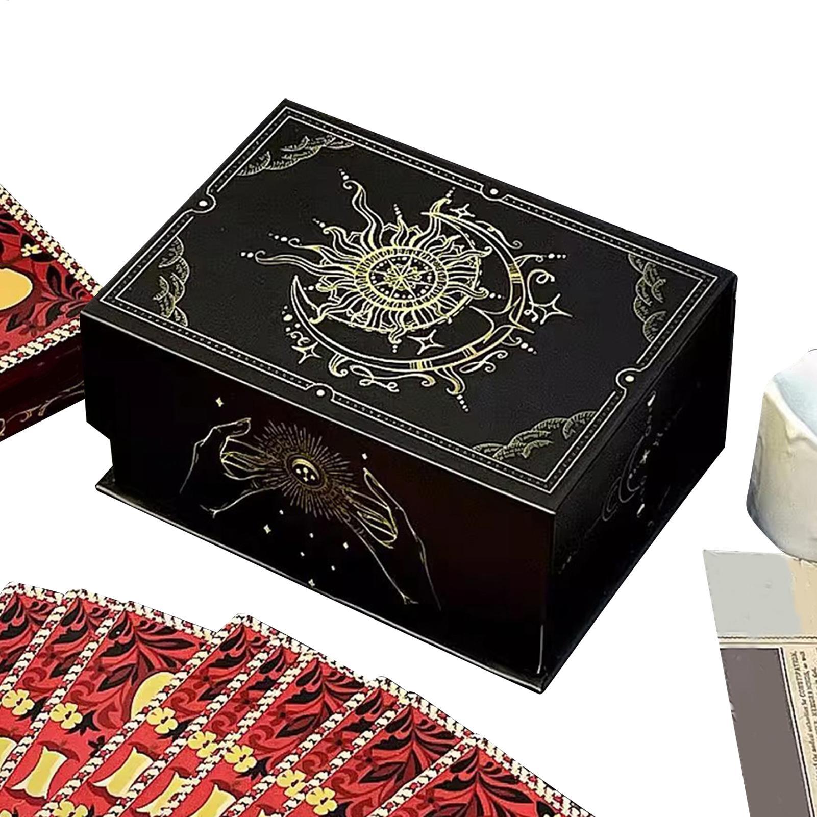 Tarot Deck With Guidebook - กล่องใส่ไพ่ทาโรต์ฝาแม่เหล็ก พกพาสะดวก น้ำหนักเบา ดีไซน์เรียบหรู ใช้เก็บไพ่ เครื่องประดับ