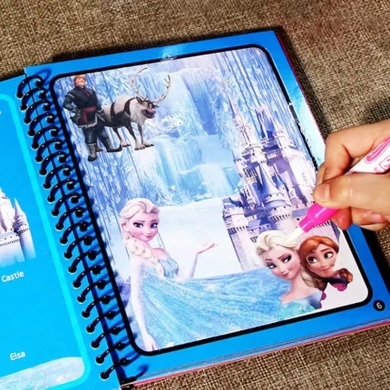 ชุดของเล่นวาดภาพการ์ตูนสีน้ำ ช - Reusable Water Magic Coloring Book บทวิจารณ์และราคา
