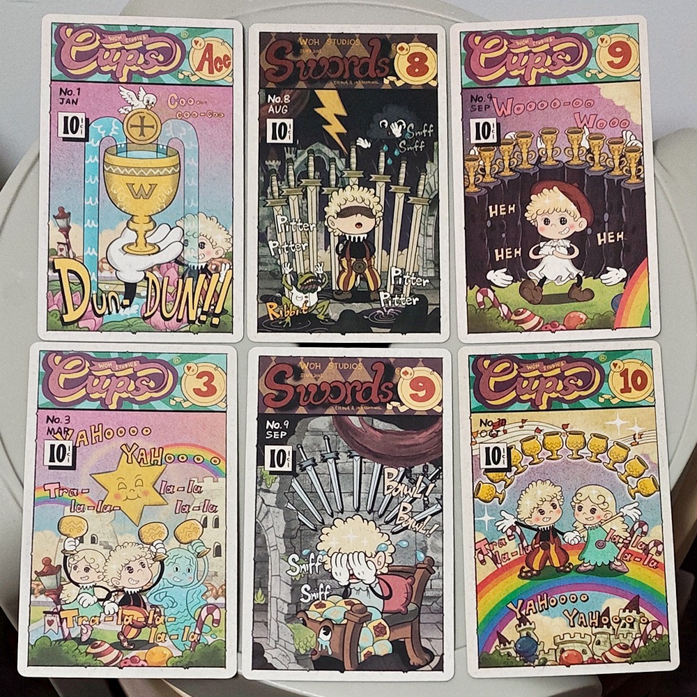 ชุดไพ่ทาโรต์ลายการ์ตูนวินเทจใน - Tarot Deck With Guidebook บทวิจารณ์และราคา