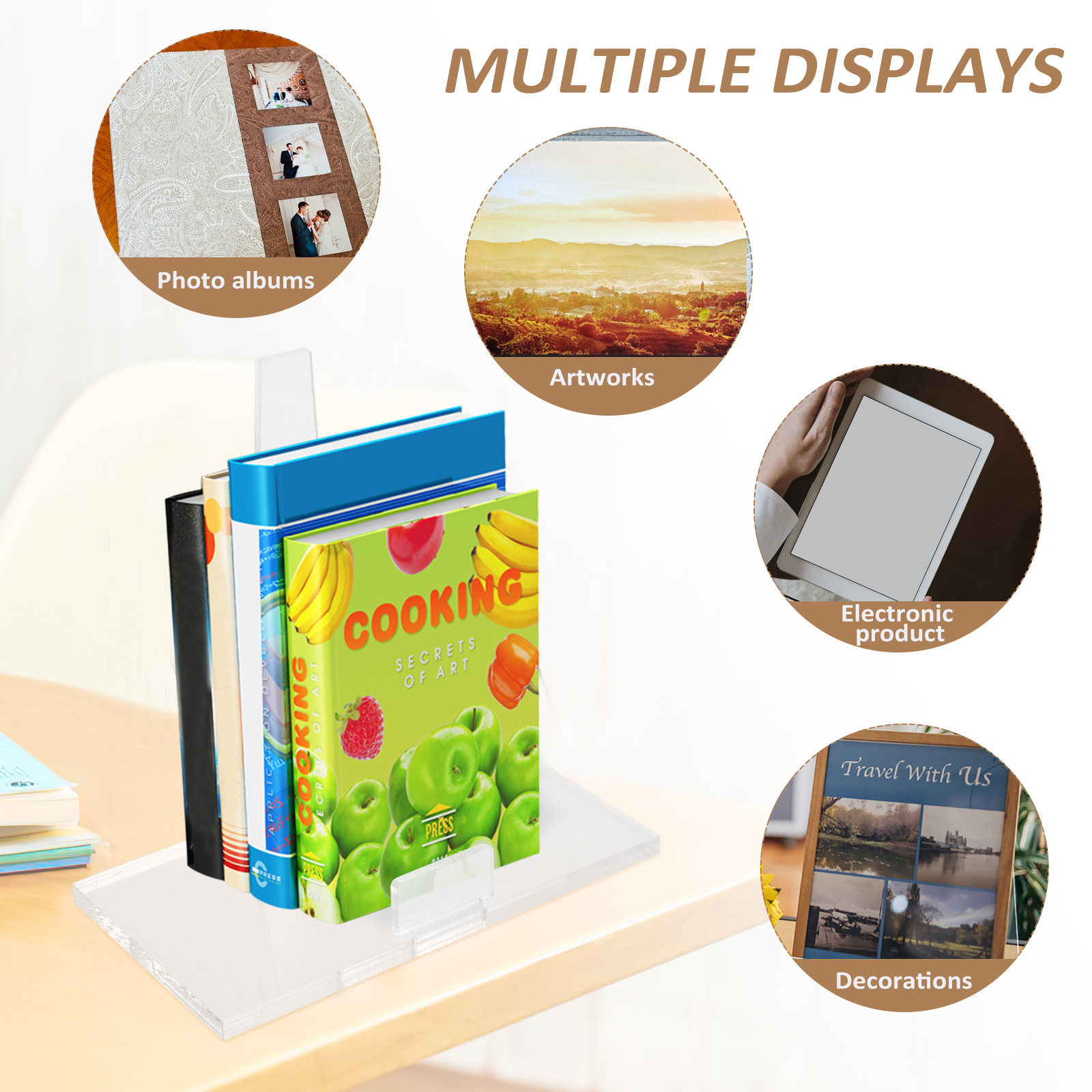 ขาตั้งอะคริลิกอเนกประสงค์ ใช้เ - Clear Acrylic Book Stand Holder บทวิจารณ์และราคา